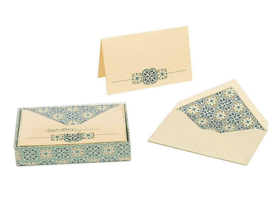 Boxed Fold Over Cards Medium, Note Cards, Italian Stationery: GIGLIO