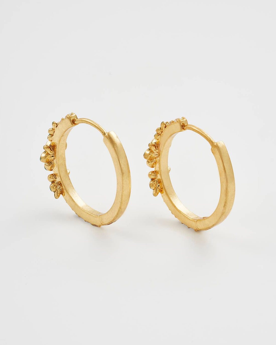 Floral Wreath Hoop Earrings