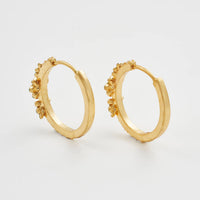 Floral Wreath Hoop Earrings