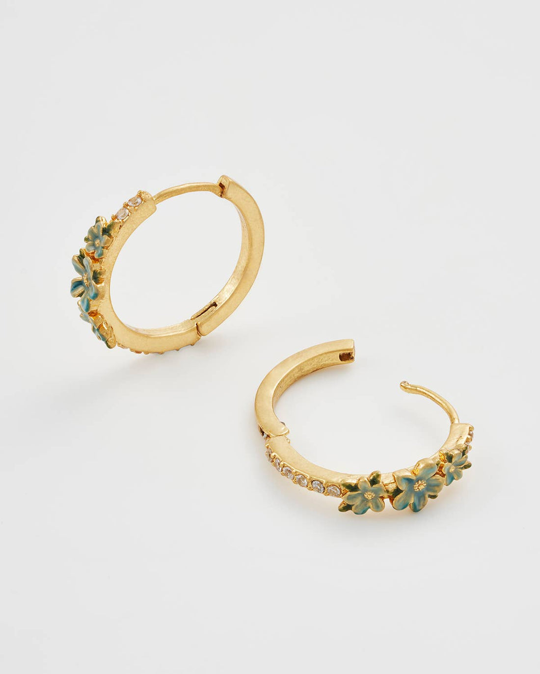 Floral Wreath Hoop Earrings