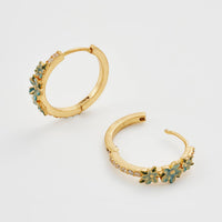 Floral Wreath Hoop Earrings