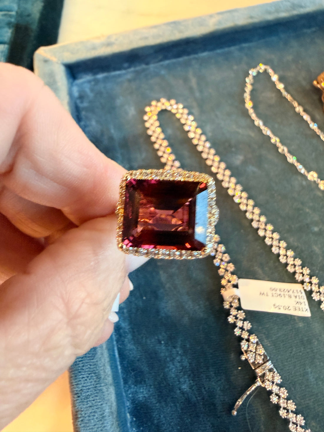 8.48 Ct Pink Tourmaline 14k gold