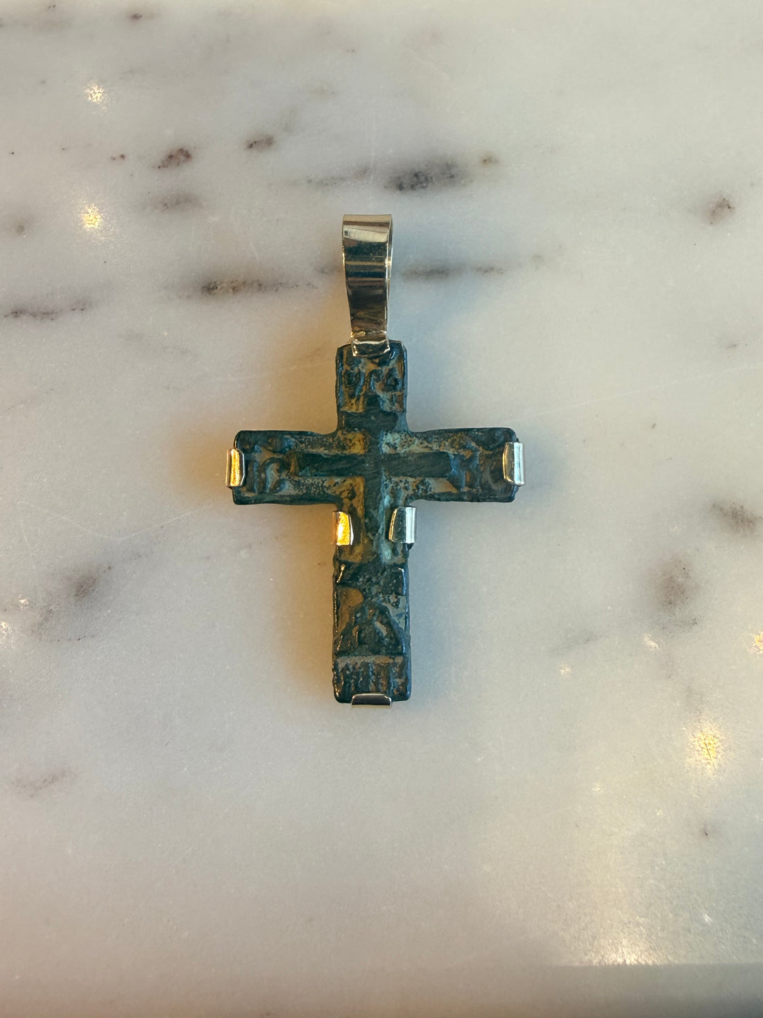 Circa late 1600s Ancient Cross Byzantine 14k Yellow Gold