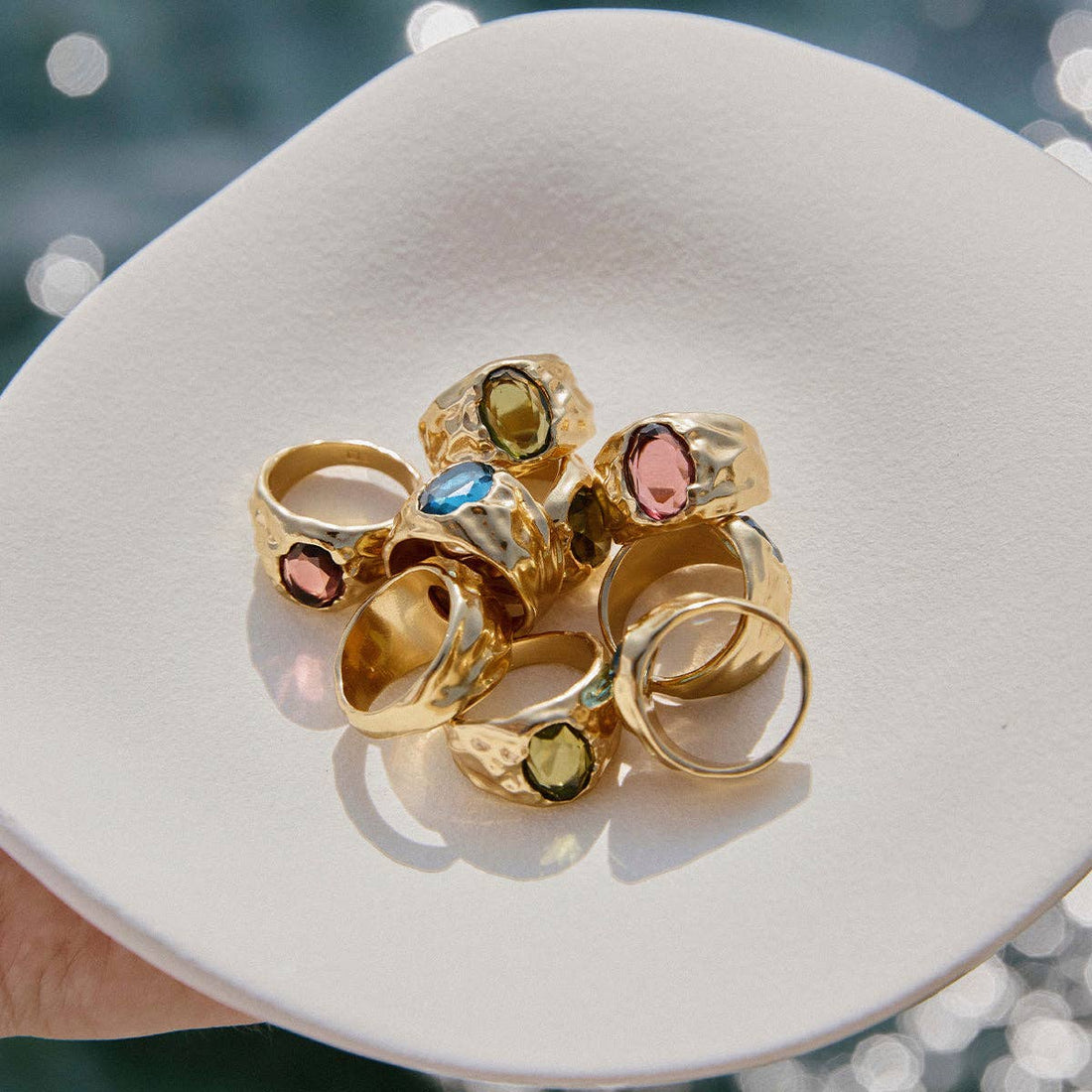 Carmen Blue Ring | Jewelry Gold Gift Waterproof: M