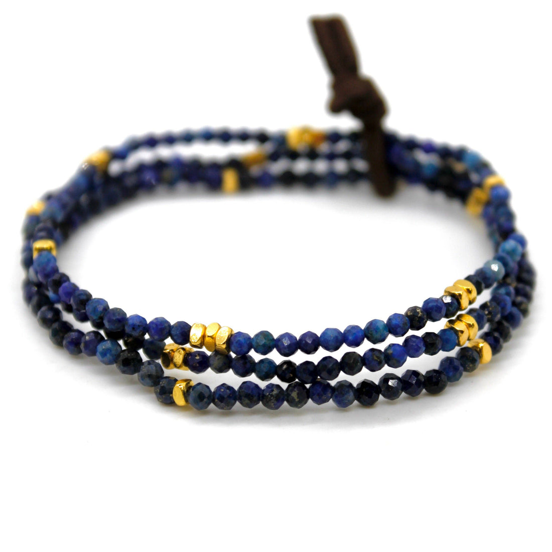 Luxury Mini Faceted Lapis Lazuli Stone Bracelet - BC-601