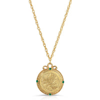 1928 Jewelry Flower of The Month Crystal Pendant Necklace 20: September/Aster/Sapphire