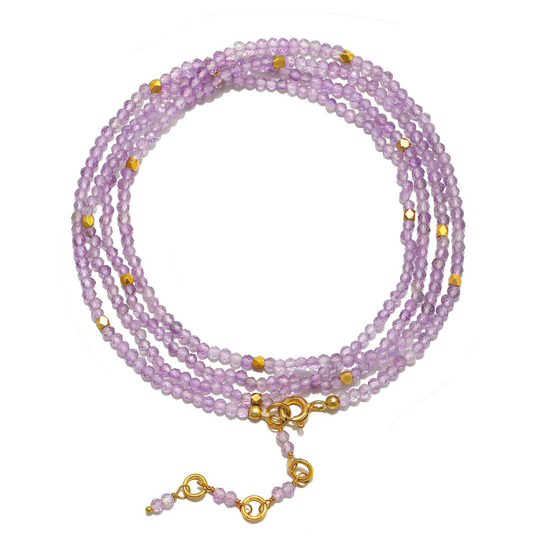 Gemstone Sparkle Wrap-Pink Amethyst: Gold