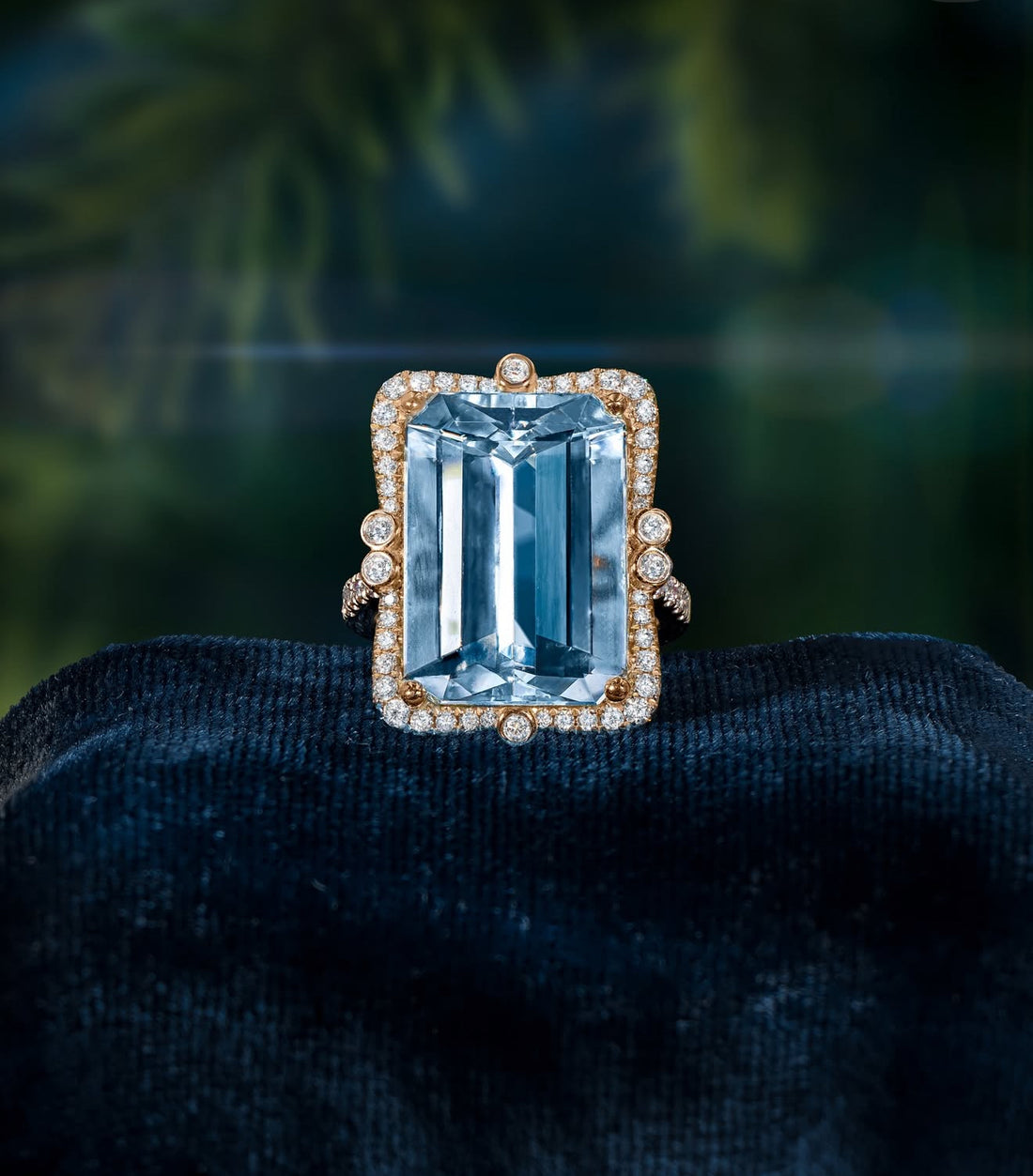 Aquamarine 11.15ct Ct .50ct 14k YG