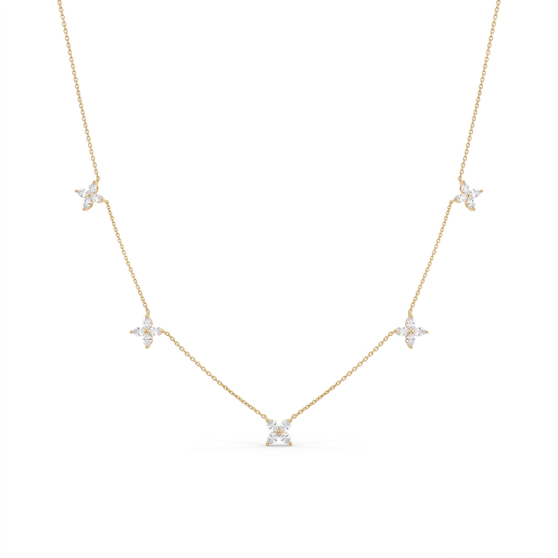 Floral Diamond Necklace