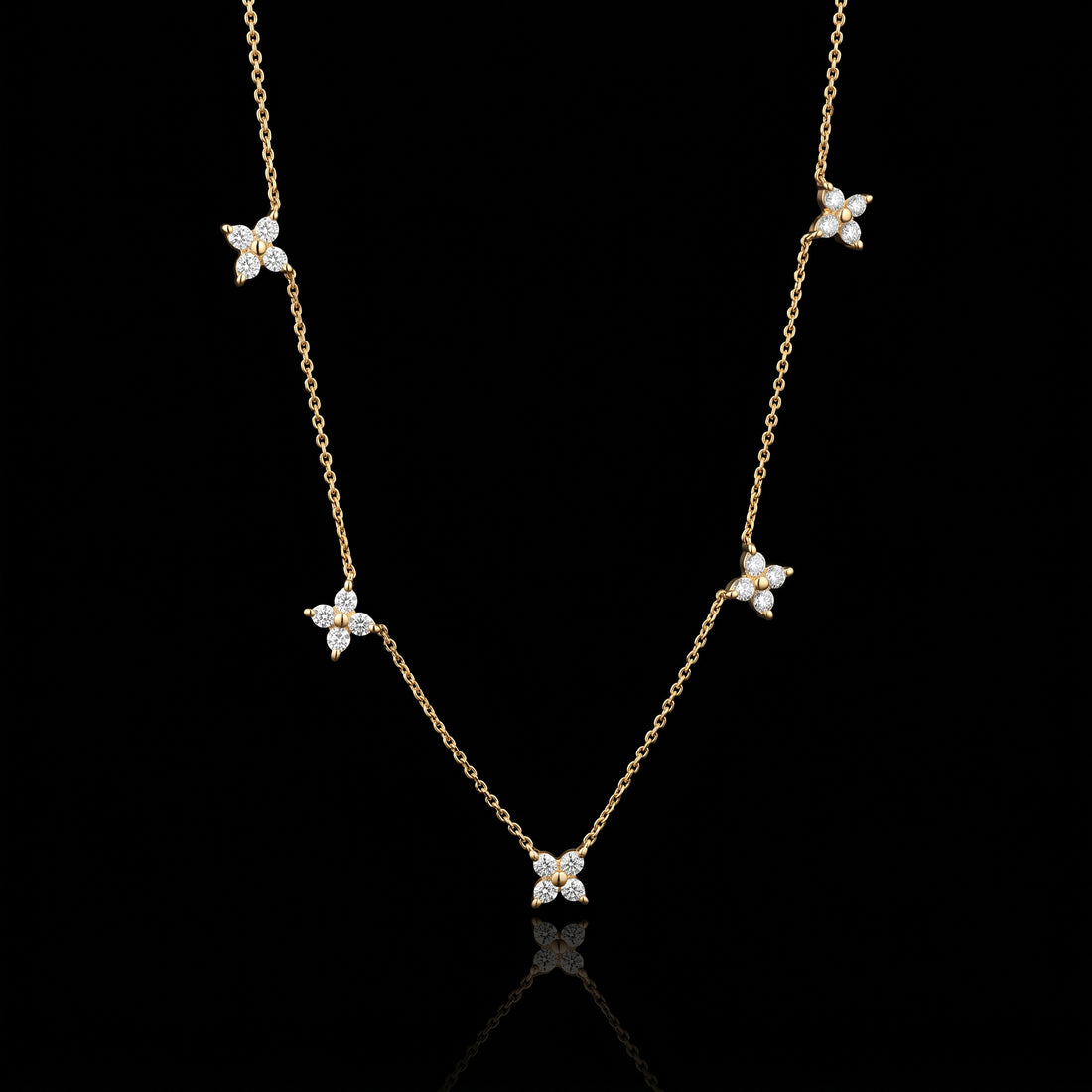 Floral Diamond Necklace