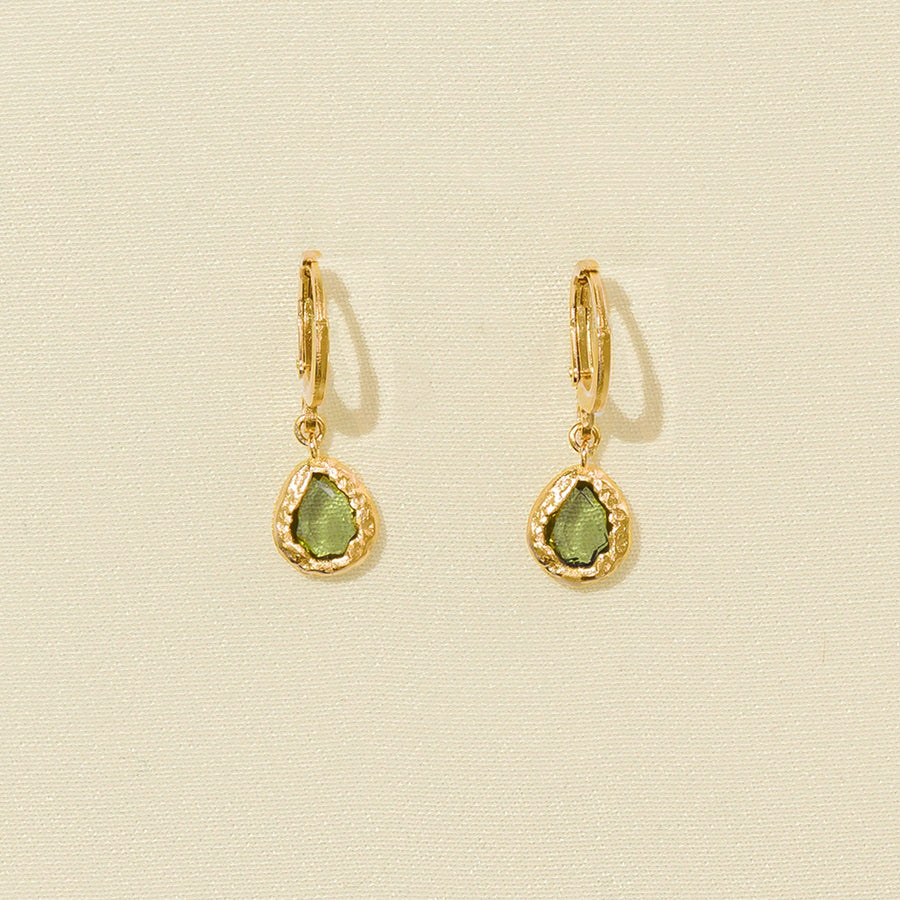 Lysia Olive Earrings | Jewelry Gold Gift Waterproof