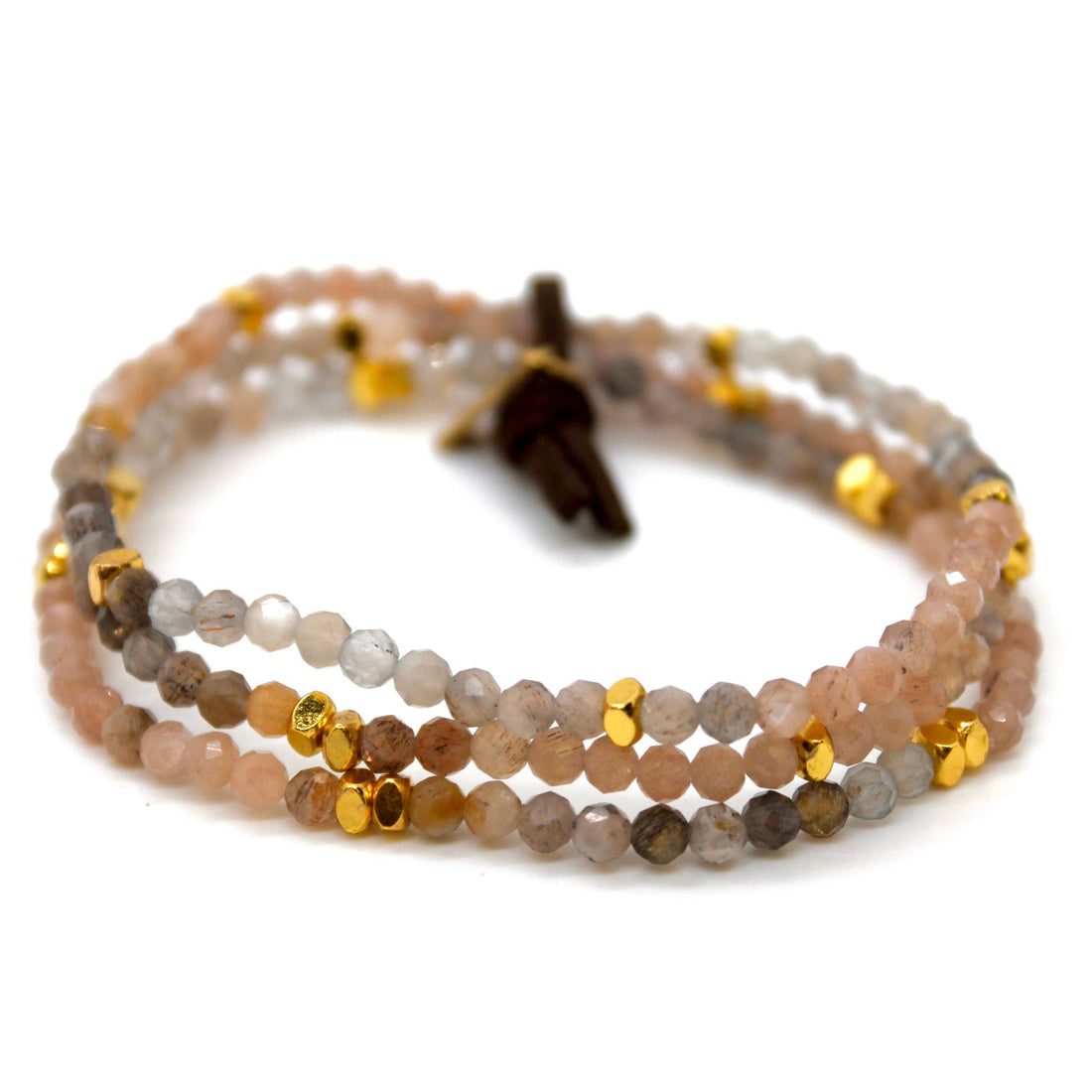 Luxury Mini Faceted Gradient Sunstone Bracelet - BC-616