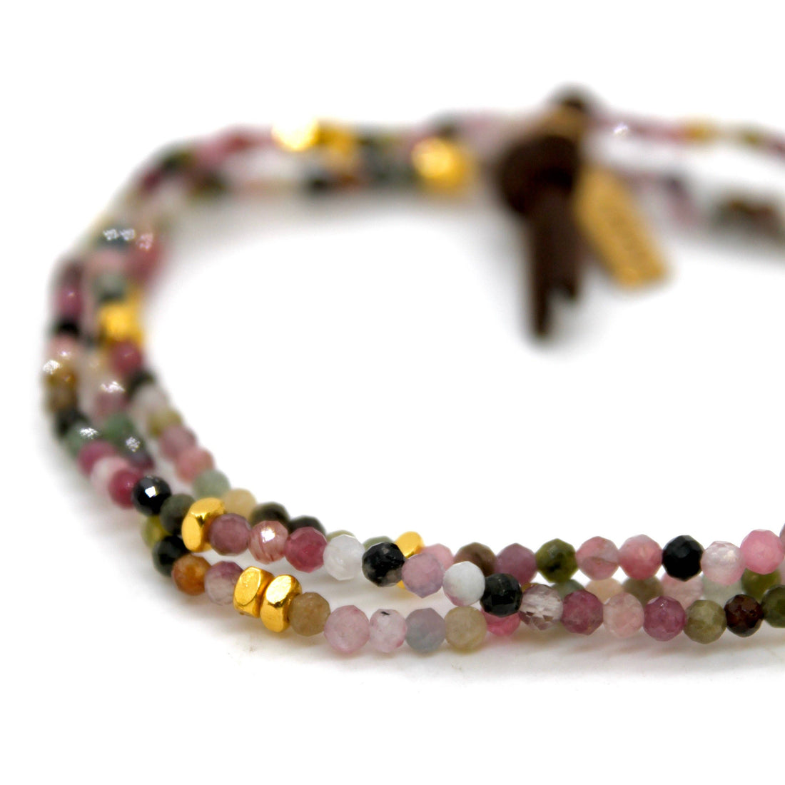 Luxury Mini Faceted Tourmaline Stone Bracelet - BC-629