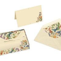 Boxed Fold Over Cards Medium, Note Cards, Italian Stationery: GIGLIO