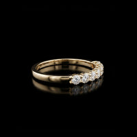 14K YG Round Diamond Ring, 0.51CT