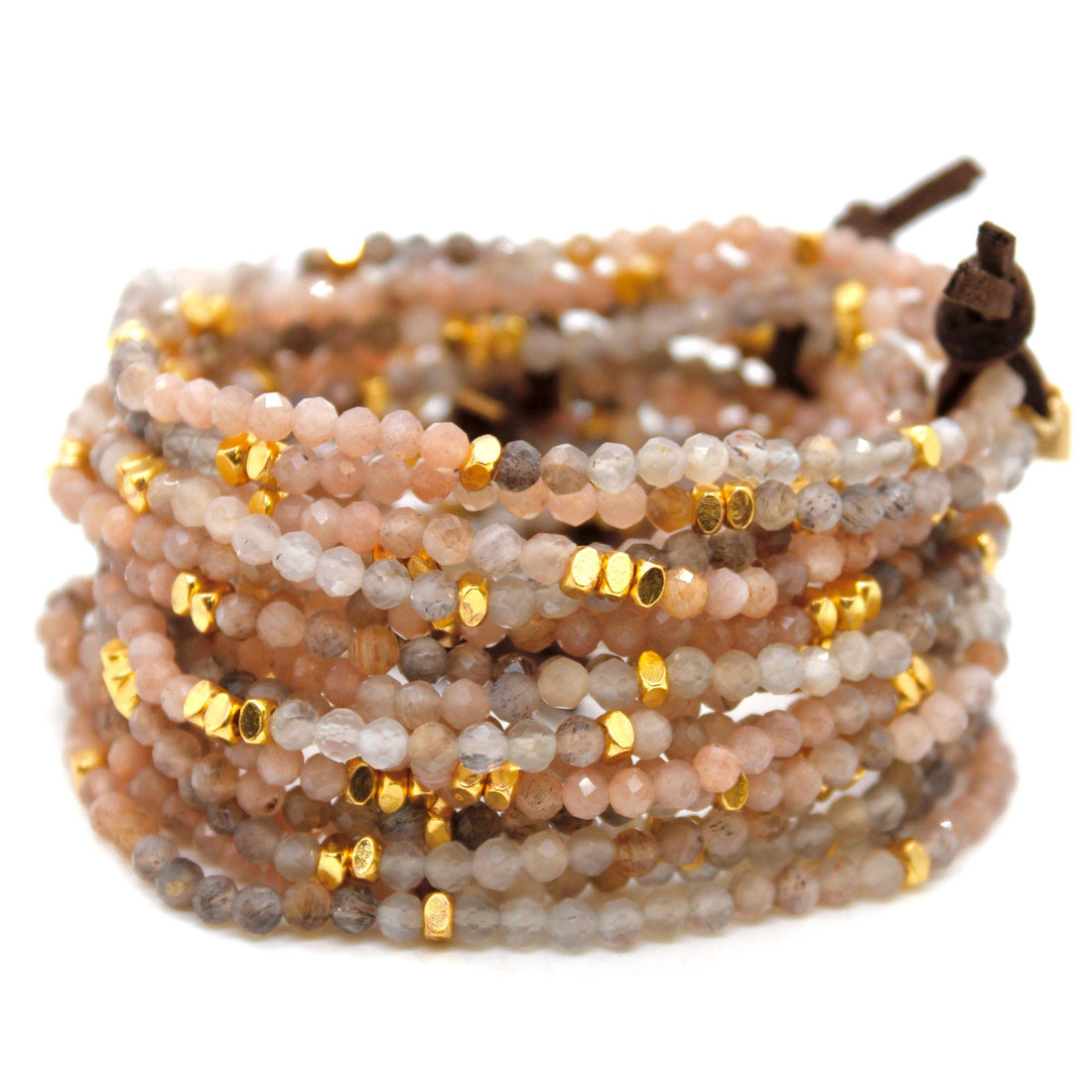 Luxury Mini Faceted Gradient Sunstone Bracelet - BC-616