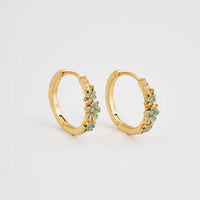 Floral Wreath Hoop Earrings