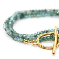 Luxury Faceted Long Apatite Necklace or Bracelet - N9-305