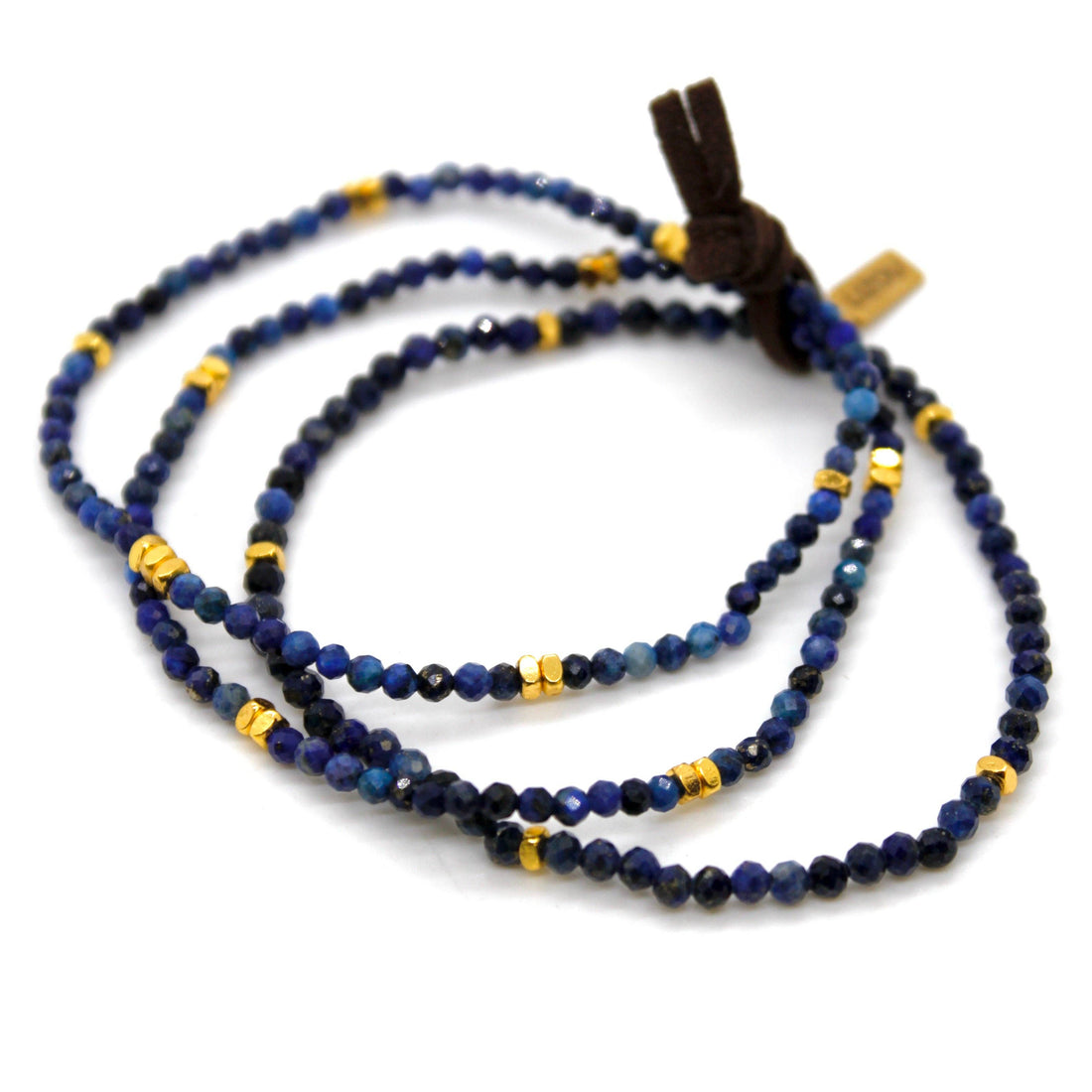 Luxury Mini Faceted Lapis Lazuli Stone Bracelet - BC-601