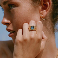 Carmen Blue Ring | Jewelry Gold Gift Waterproof: M
