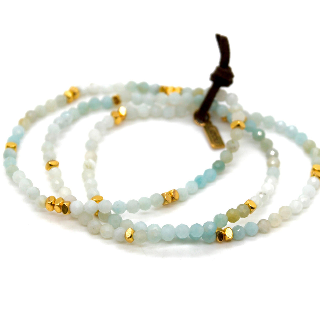 Luxury Mini Faceted Gradient Amazonite Stone Bracelet - BC-636