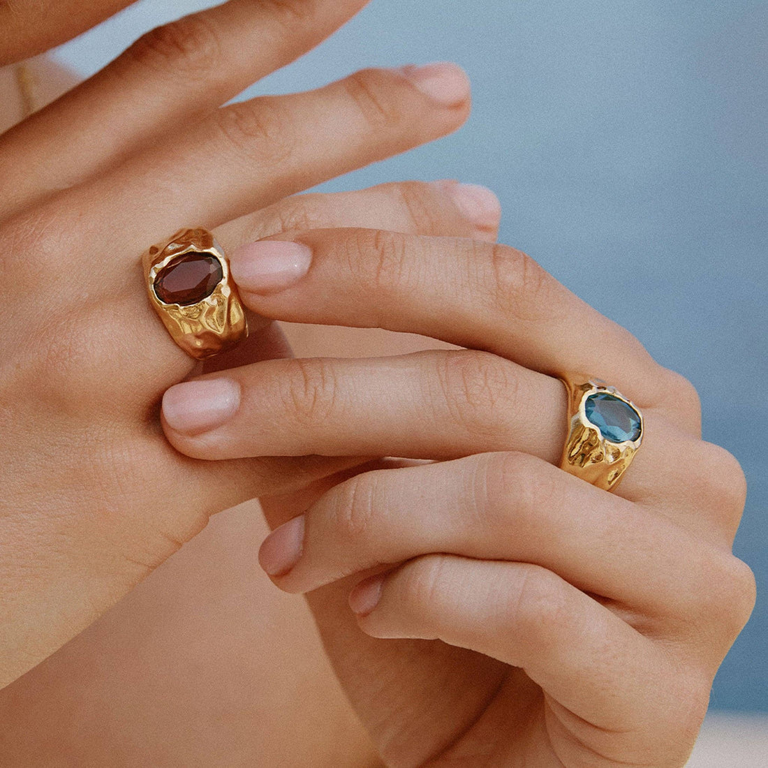 Carmen Blue Ring | Jewelry Gold Gift Waterproof: M