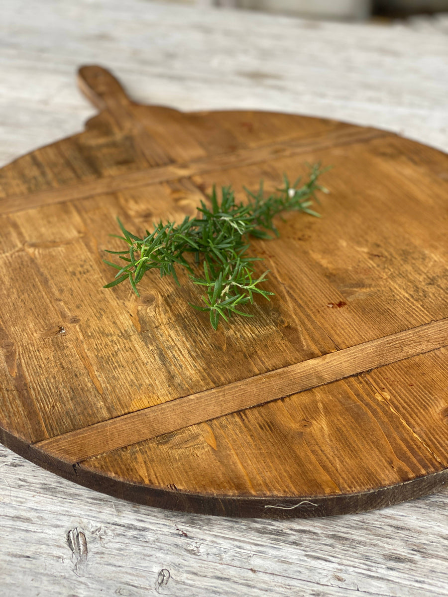 Extra Large Round Antique European Bread Board