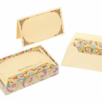 Boxed Fold Over Cards Medium, Note Cards, Italian Stationery: GIGLIO