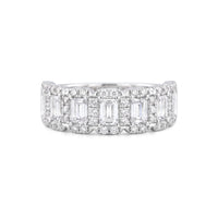 Emerald cut Diamond Band with Halo
