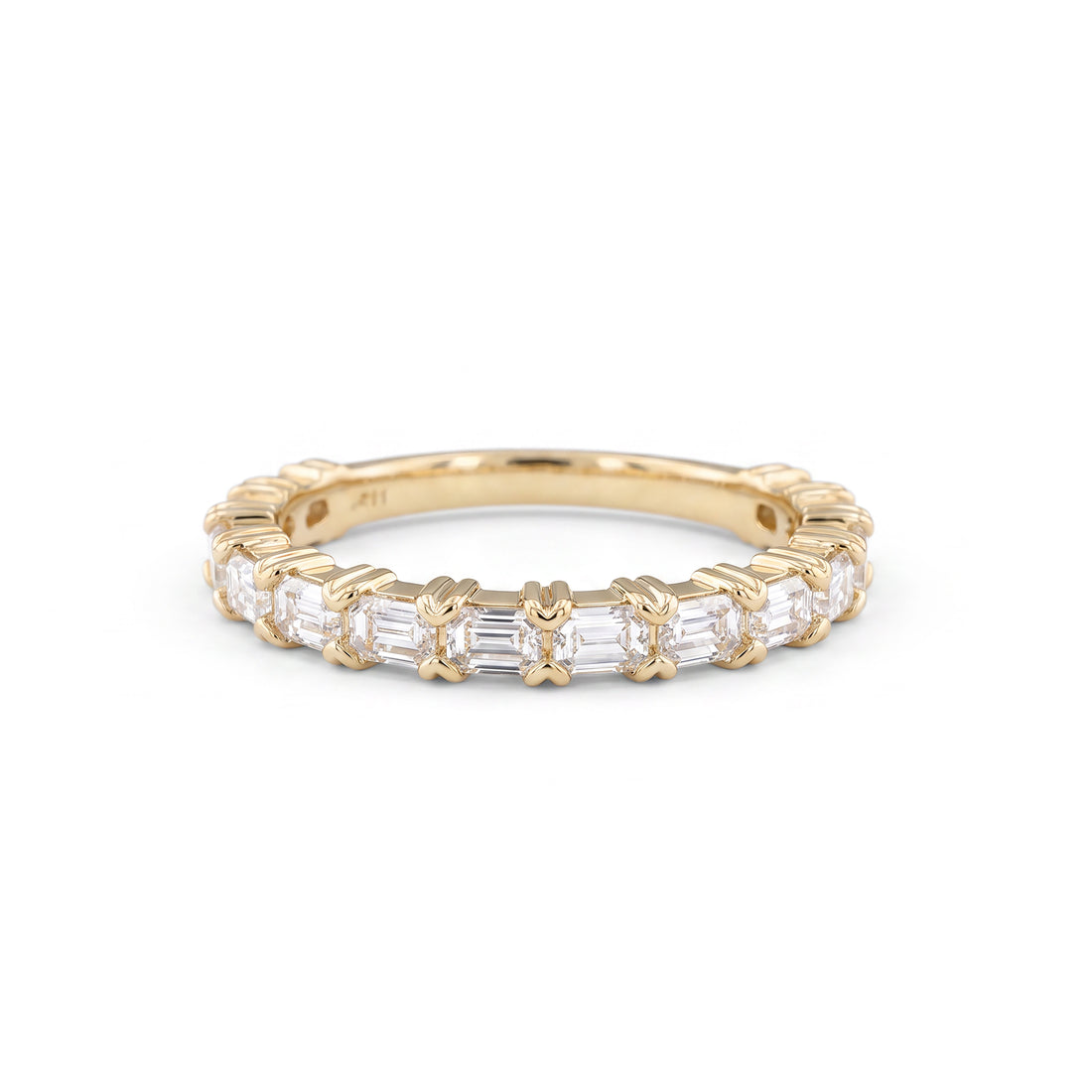 Baguette Diamond Band | Yellow gold