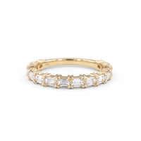 Baguette Diamond Band | Yellow gold
