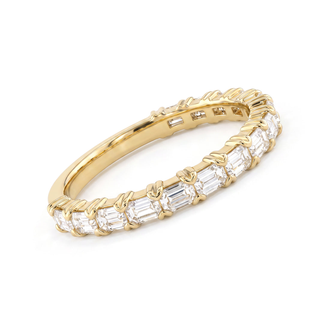Baguette Diamond Band | Yellow gold