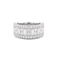 Platinum Baguette Diamond Station Band
