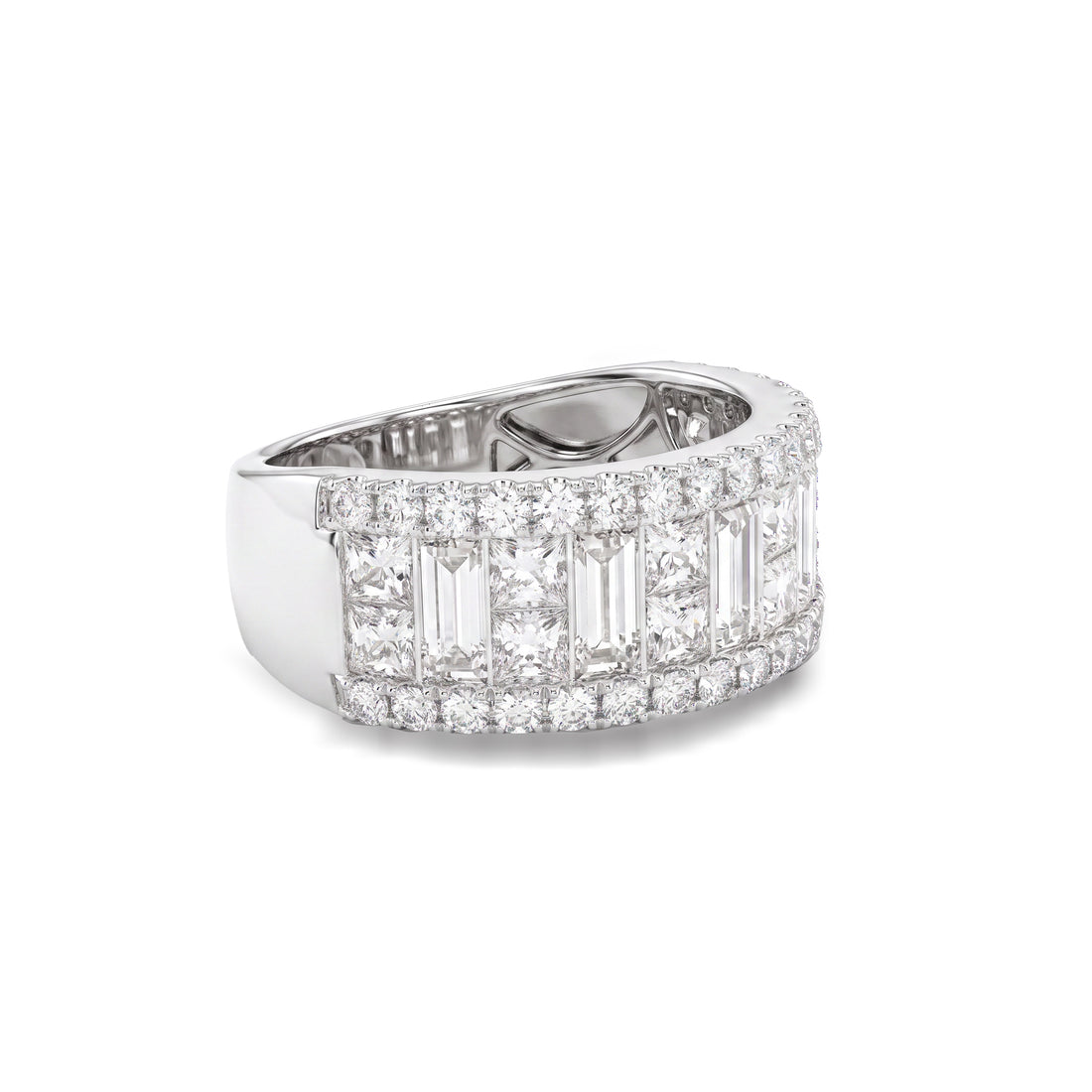 Platinum Baguette Diamond Station Band