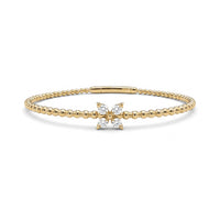 Single Flower Diamond Flex Bracelet