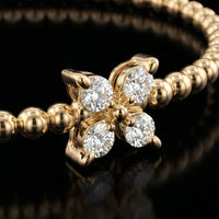 Single Flower Diamond Flex Bracelet