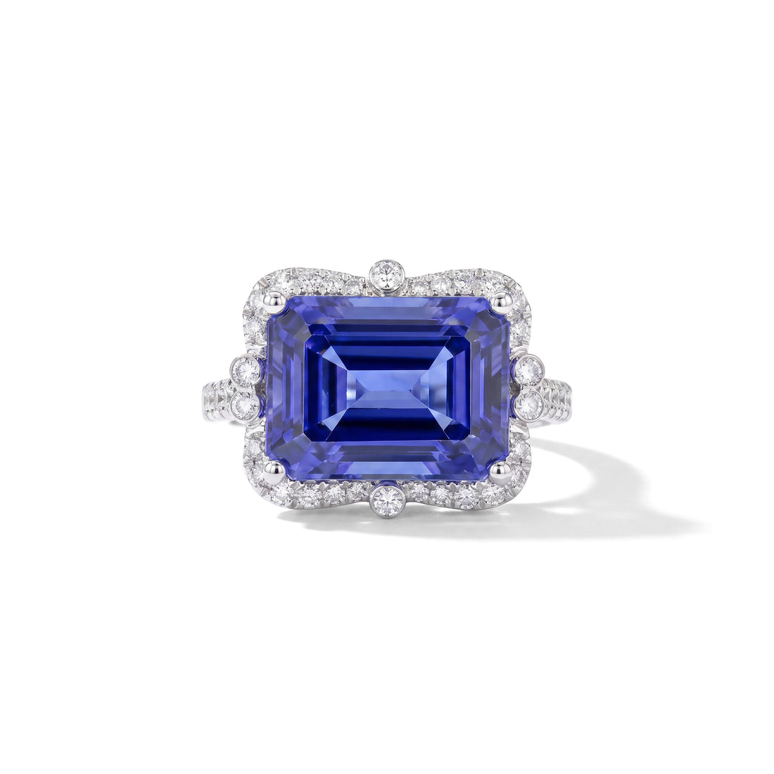 Blue Tourmaline and Diamond Ring