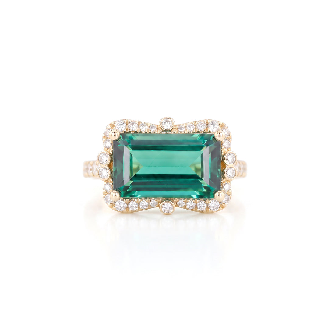 Tourmaline and Diamond Ring