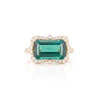 Tourmaline and Diamond Ring