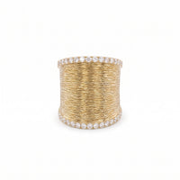 Effy Wide Diamond Border Ring