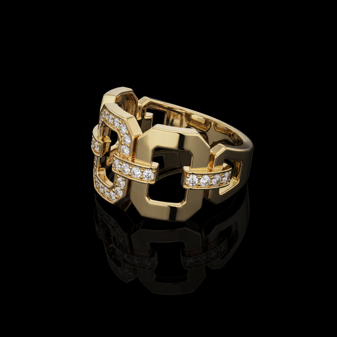 Diamond Link Ring
