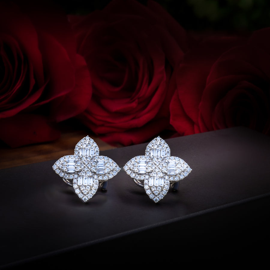 Quatrefoil Clover Diamond Earrings