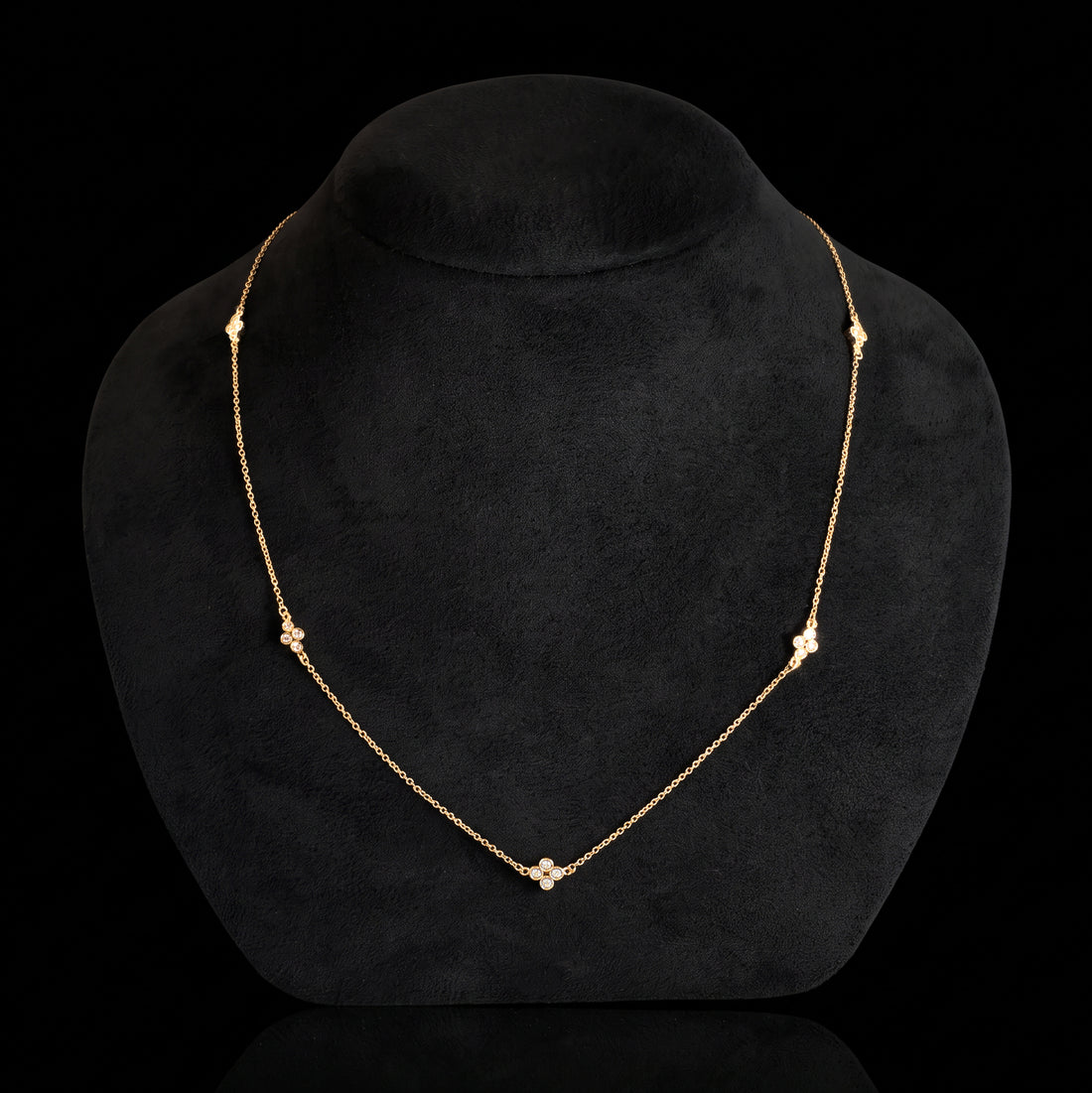Five Station Diamond Necklace