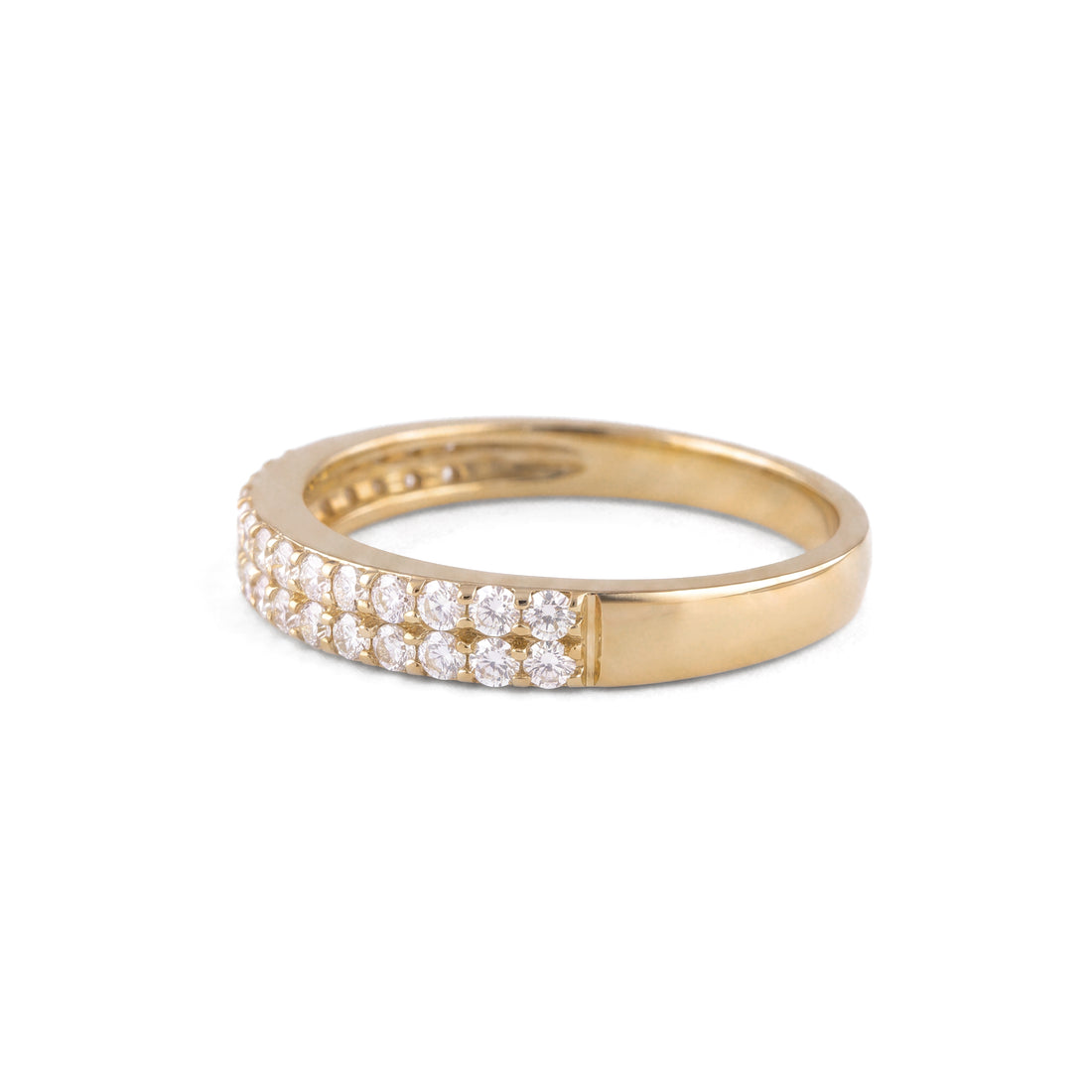 Double Row Diamond Band