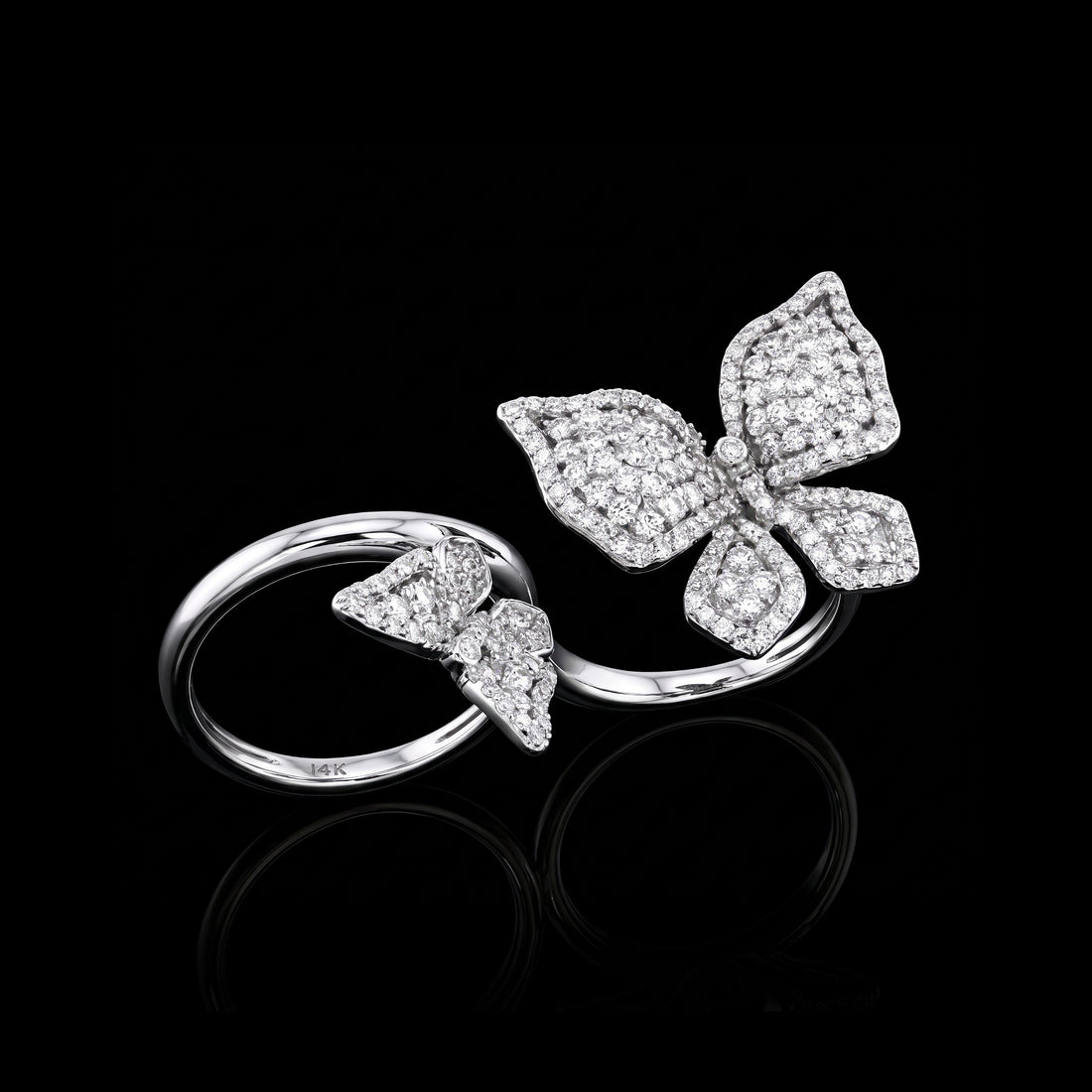Effy Double Butterfly Diamond Ring