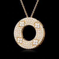 Effy Pavé Diamond Clover Circle Pendant