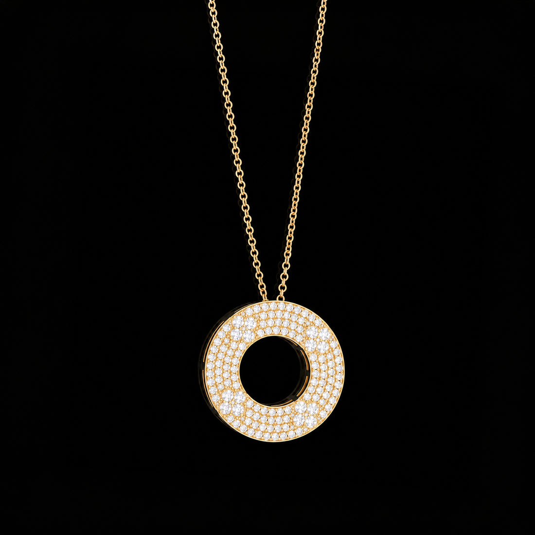 Effy Pavé Diamond Clover Circle Pendant