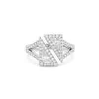 Split Angled Diamond Ring