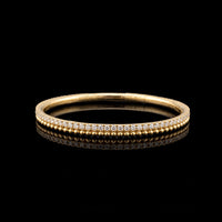 Diamond and Ball Double Row Flex Bracelet