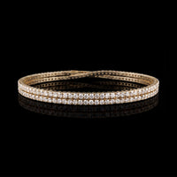Double Row Diamond Flex Bangle